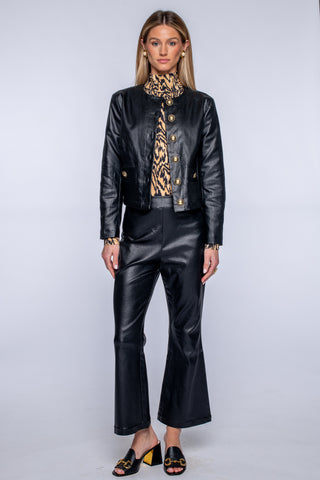 Jojo Pant in Black Metallic Denim