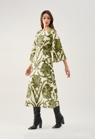 Camelia Dress in Rosemore Olive