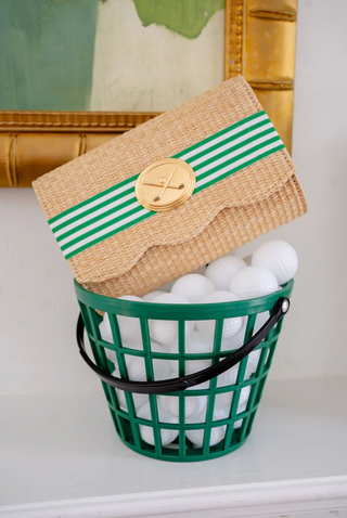 Straw Golf Clutch Purse