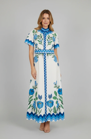 Sydney Shirtdress in Wildflower Blue