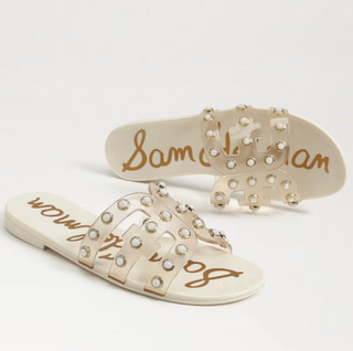 Bay Jelly Slide Sandal in Transparent Ivory