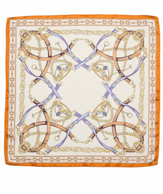 Horsebit & Chain Scarf in Orange