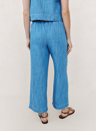 Clean Waist Denim Pant in Island Wash