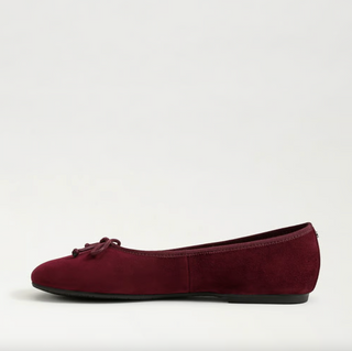 Alie Ballet Flat in French Merlot Suede