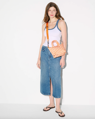 Micro Sutton in Sunset Orange Gingham