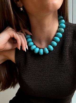 Joan Semi-Precious Necklace in Turquoise
