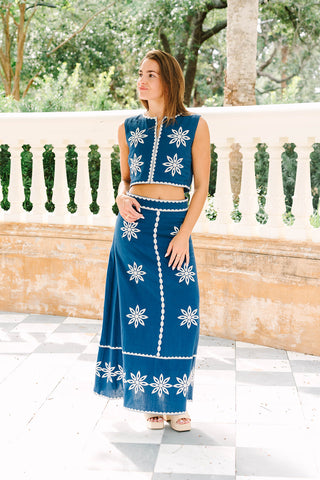 Maura Maxi Skirt in Arctic Star