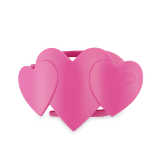 Pink Heart to Heart Medium Flat Hair Clip