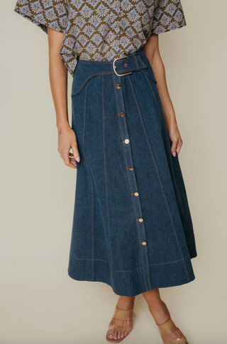Silvie Skirt in Dark Denim