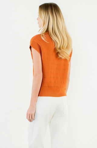Knit Vest Top in Rust