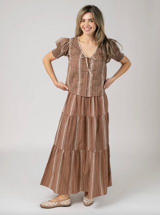 Abby Skirt in Brown Arrow