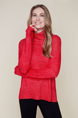 Turtleneck Sweater in Berry