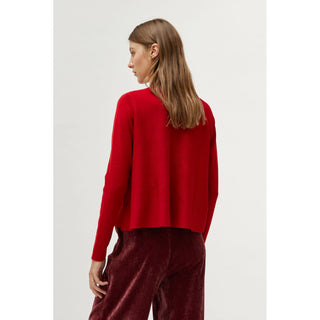High Neck Red Sweater
