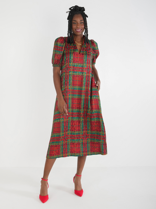 Hampton Midi in Tartan Cheetah