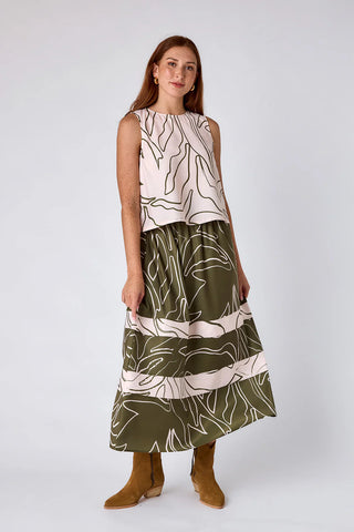 Marlow Skirt in Climbing Ivy Mix