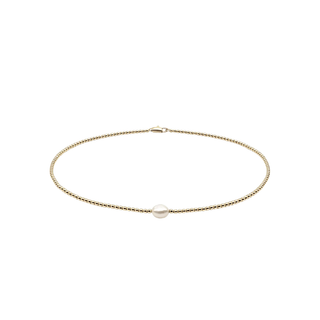 2mm 14k Gold-Filled with Single Baroque Pearl Necklace
