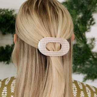 Pine & Pearl Small Flat Round Hair Clip