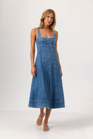 Blue Denim Maxi Dress Sundays